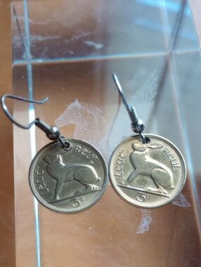 Bunny Rabbit Coin Earrings